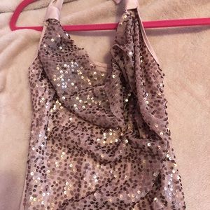 Cowl Neck sequin halter - xs